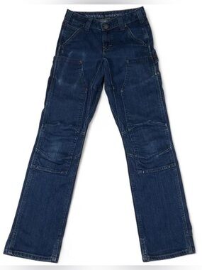 Dovetail Workwear Britt Utility Carpenter Blue Jeans 3D Women’s Size 0/W27 L30